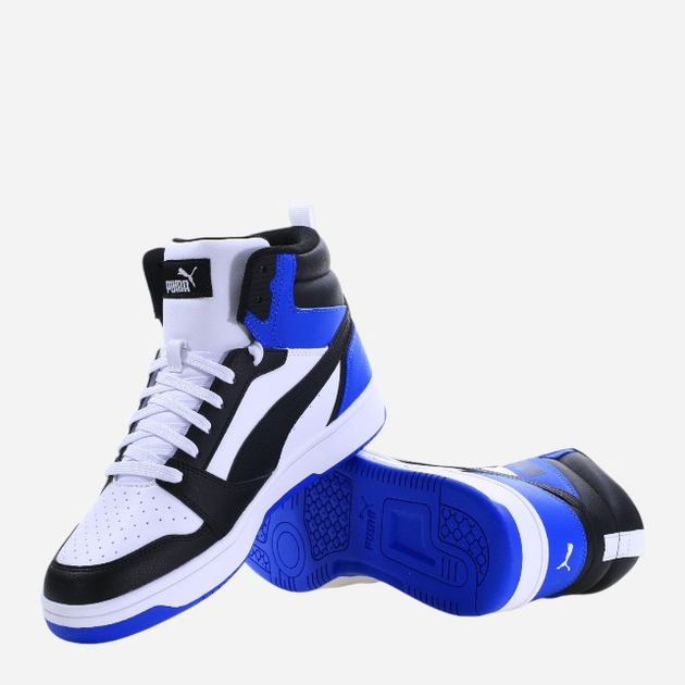 Чоловічі черевики Puma Rebound v6 392326-10 44.5 Чорний/Білий/Синій (4099683260807) - зображення 4