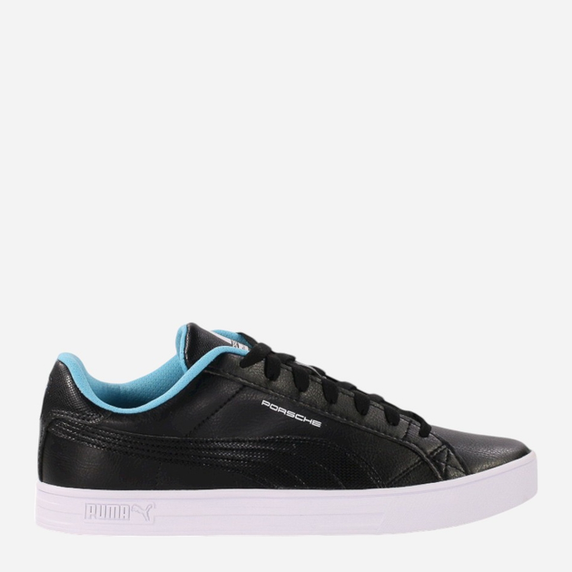 Tenisówki męskie z eko skóry Puma Smash Vulc V3 LO 306882-01 40.5 Czarny/Turkusowy (4063699657739) - obraz 1