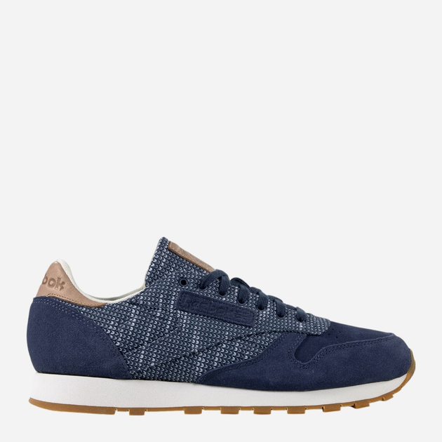 Buty sportowe męskie zamszowe Reebok Classic Leather EBK BS7851 40 Granatowe (4058031341148) - obraz 1