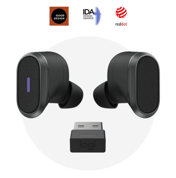 Навушники Logitech Zone True Wireless Graphite (985-001082) - Фото 6 Навушники Logitech Zone True Wireless Graphite (985-001082) - изображение 6