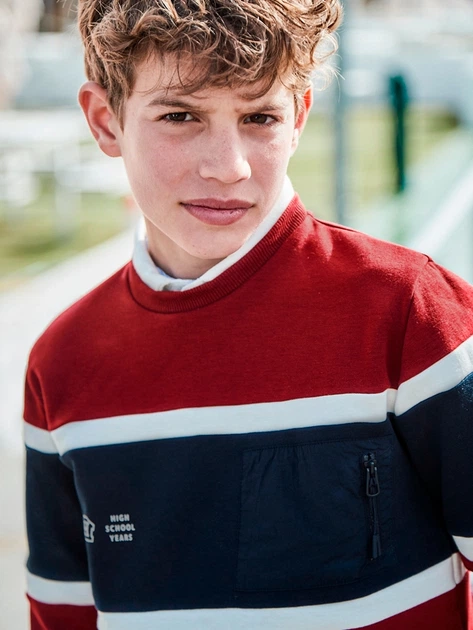 Bluza bez kaptura młodzieżowa chłopięca Mayoral 7.453-11 164 cm Ciemnoczerwony (8445865508698) - obraz 4