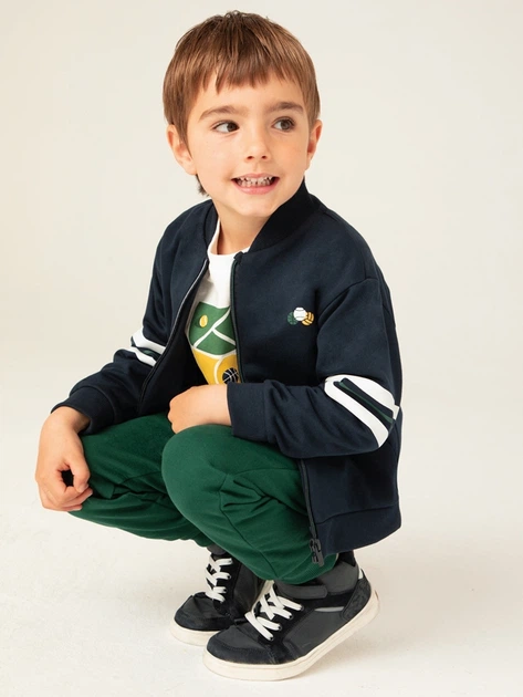 Komplet dresowy chłopięcy (koszulka z długimi rękawami + bluza bez kaptura + spodnie) Mayoral 4.880-79 98 cm Wielokolorowy (8445865482806) - obraz 4