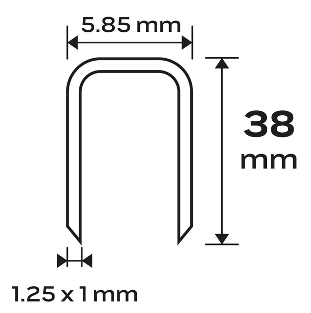 Zszywki galwanizowane NEO Tools typ 90 GA18 38 mm 4000 szt. 14-630 (5907558453881) - obraz 3