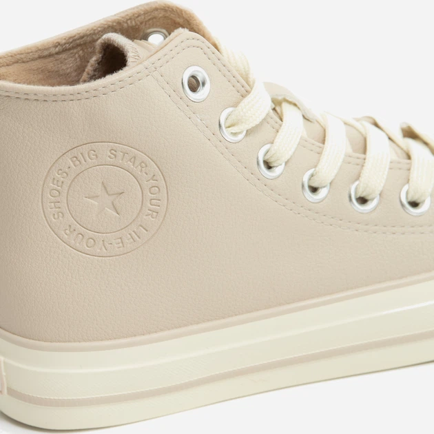 Trampki damskie wysokie Big Star OO274934 37 Beżowe (5900714819569) - obraz 6