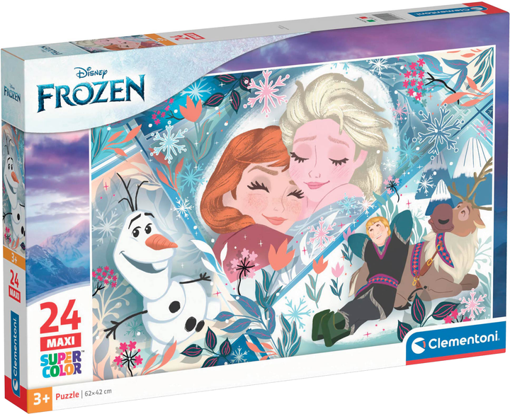 Puzzle Clementoni Supercolor Frozen serii MAXI 24 elementy 24224 (8005125242245) - obraz 1