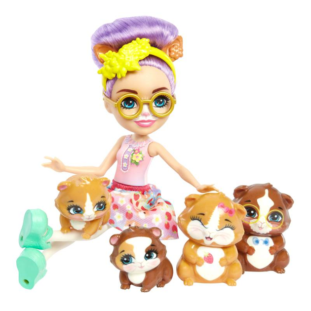 Ігровий набір Mattel Enchantimals Сім'я морських свинок Glee Guinea Pig HHB84 (194735063062) - зображення 2