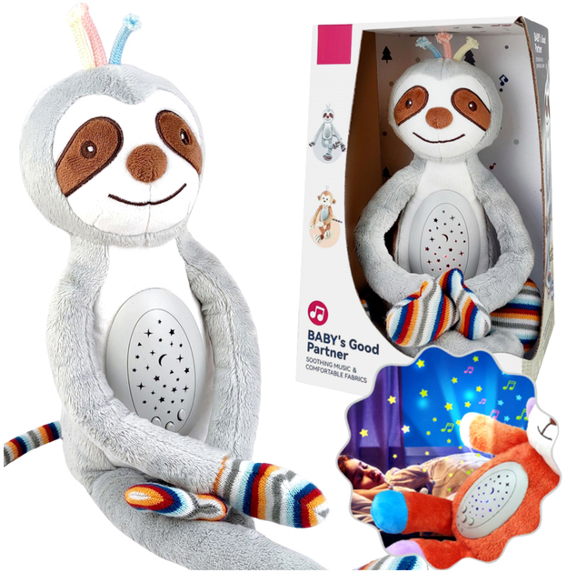 Плюшева іграшка-проектор Woopie Baby 2 в 1 Baby's Good Partner Лінивець (5906280650728) - зображення 6