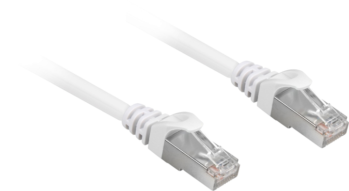 Патч-корд Sharkoon Cat 6a S/FTP 10 м білий (4044951018871) - зображення 1