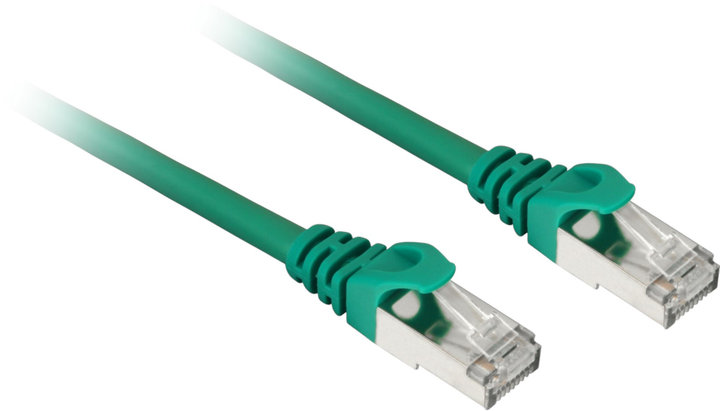 Patchcord Sharkoon Cat 7a S/FTP 10 m Zielony (4044951029594) - obraz 1