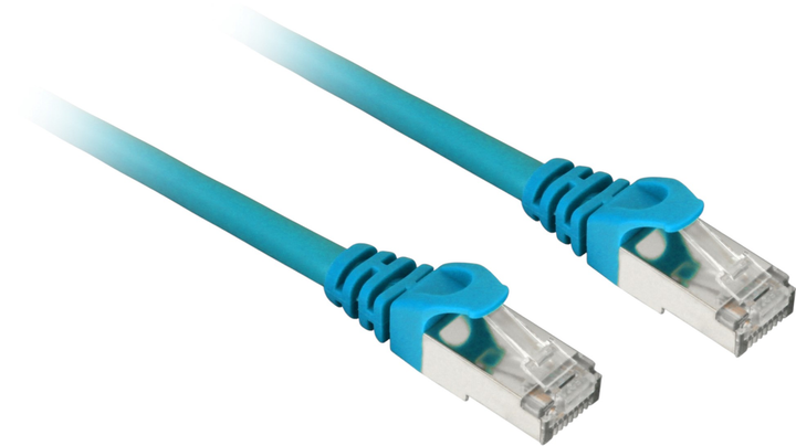 Патч-корд Sharkoon Cat 7a S/FTP 7.5 м блакитний (4044951029655) - зображення 1