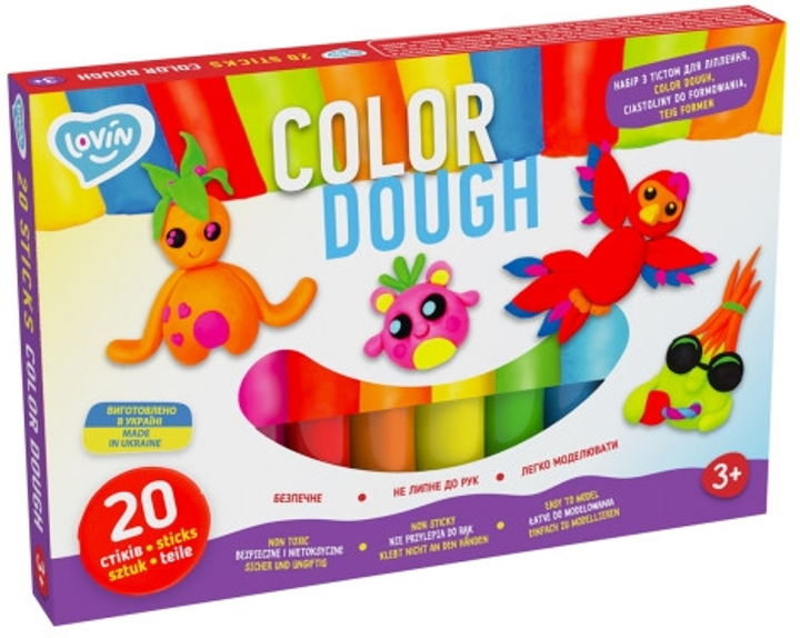 Набір для ліплення з тістом Lovin 20 stick Color Dough 41204 (4820199477461) - зображення 1