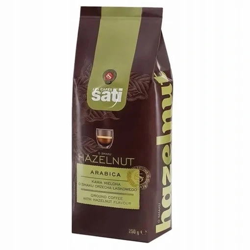 Мелена кава Cafe Sati 250 г Hazelnut Arabika горіхова - Фото 1 Мелена кава Cafe Sati 250 г Hazelnut Arabika горіхова - зображення 1