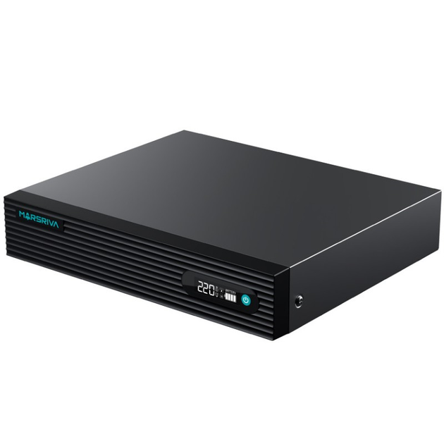 Источник бесперебойного питания для роутеров Marsriva KP7 Pro DC UPS 11xDC+USB+Gigabit PoE 9-12V 100W 24000Ah 76,8Wh LiFePO4 Black - изображение 1