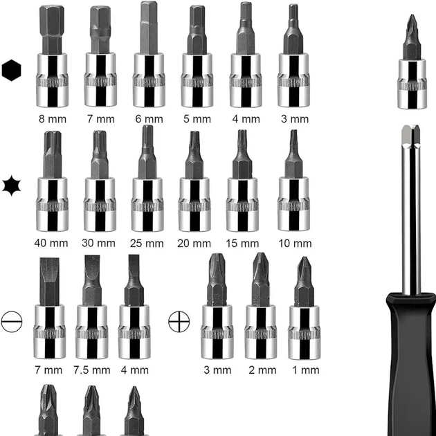 Автомобильный Набор Инструментов Piece Tool Set на 46 Ручных Инструментов в Пластиковом Кейсе - изображение 3