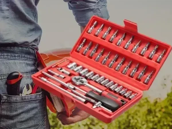 Автомобильный Набор Инструментов Piece Tool Set на 46 Ручных Инструментов в Пластиковом Кейсе - изображение 7
