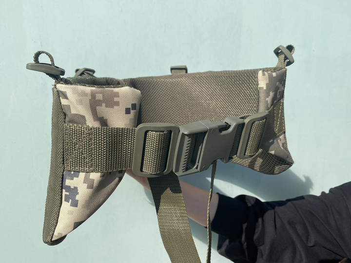 Пояс РПС тактичний з Molle, Розгрузка для ЗСУ Піксель розмір XXL - зображення 1