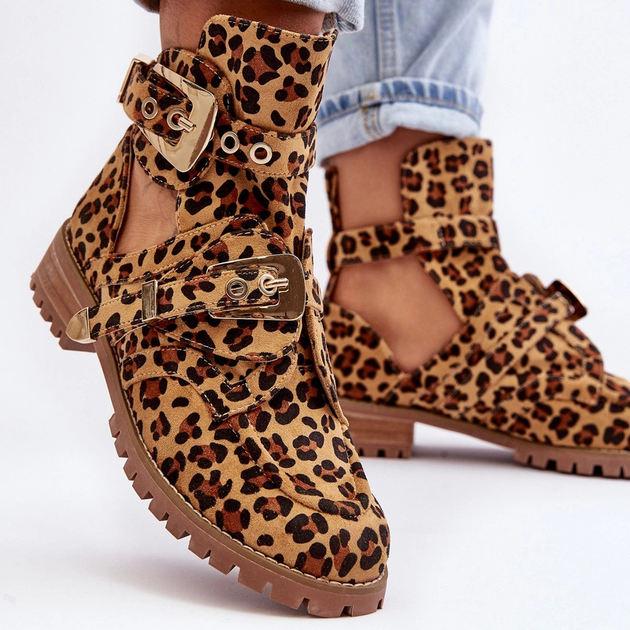 Botki damskie wysokie Rock Girl 38 Leopardowe (5905677015355) - obraz 7