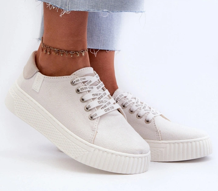 Tenisówki damskie na platformie Big Star NN276001 40 Białe (5900714766559) - obraz 3