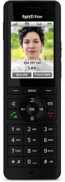 IP DECT телефон AVM FRITZ!Fon X6 Black (20002966) - зображення 2