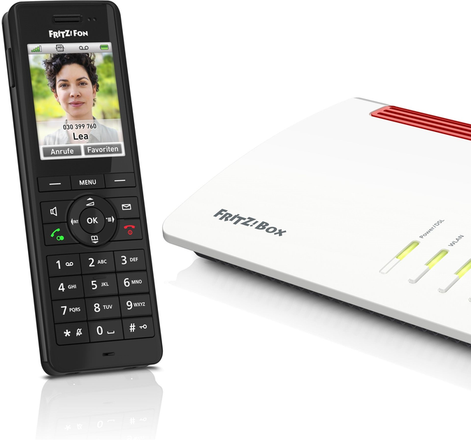 Telefon IP DECT AVM FRITZ!Fon X6 Black (20002966) - obraz 4