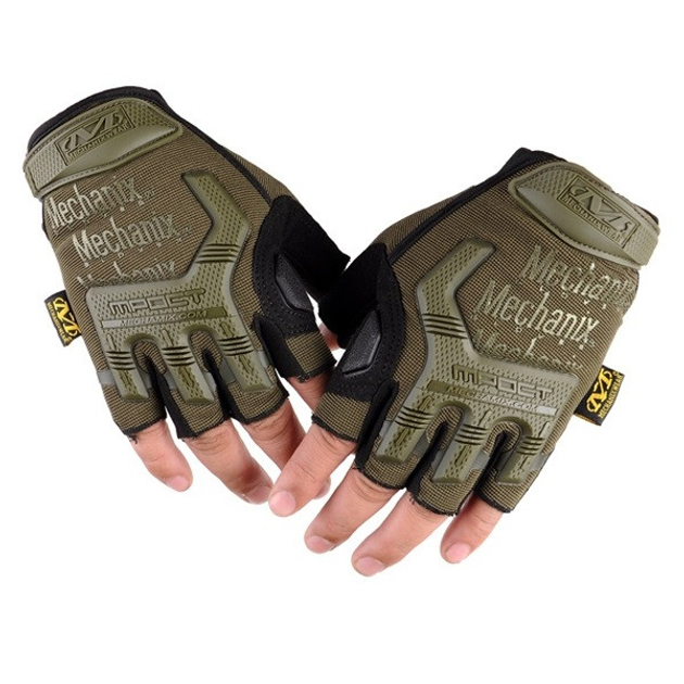 Тактичні рукавички Mpact Mechanix безпалі Olive XL олива - изображение 1