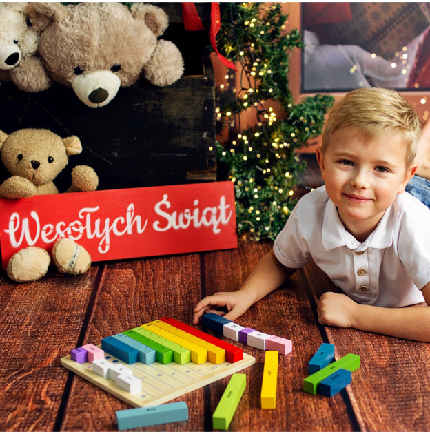 Математична дошка Tooky Toy Дерев'яна Вчимося рахувати (6972633372141) - зображення 6