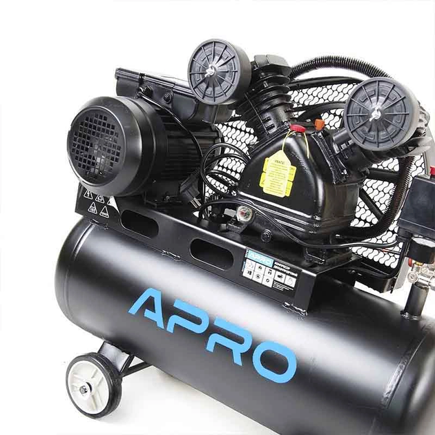 Компрессор двухцилиндровый ременной APRO OFBD-50 2.2кВт 402л/мин 8бар 50л (2 крана) + масло 0,5л - изображение 6