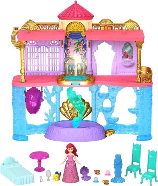 Лялька з аксесуарами Mattel Disney Princess Палац Аріель HLW95 8.8 см (0194735121182) - зображення 2