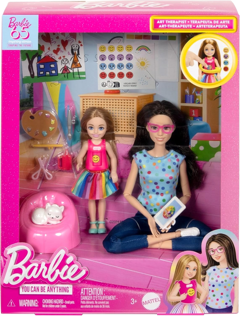 Zestaw lalek Mattel Barbie Art Therapy z akcesoriami 2 szt (0194735175888) - obraz 1