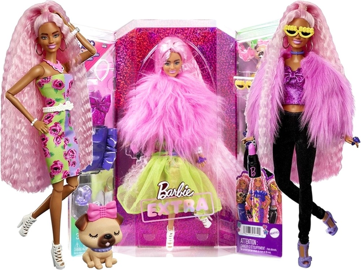 Lalka z akcesoriami Mattel Barbie Extra Deluxe z różowymi włosami 29 cm (0194735056422) - obraz 2