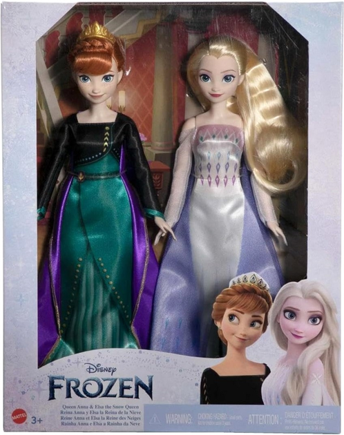 Набір ляльок Mattel Disney Frozen Анна та королева Ельза 2 шт (0194735129546) - зображення 1