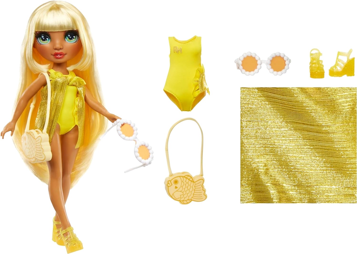 Lalka MGA Rainbow High Swim and Style Fashion Doll Sunny 28 cm (0035051507284) - obraz 2