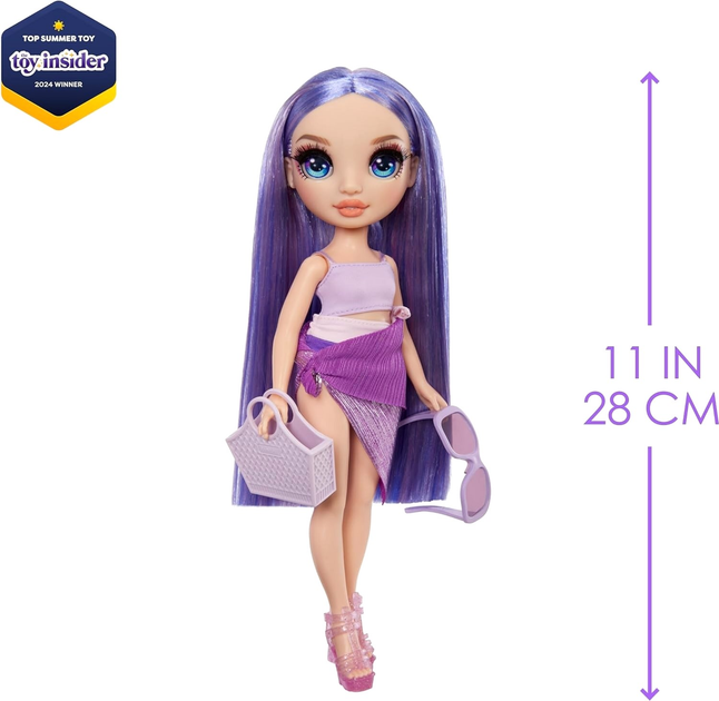 Лялька Lalka MGA Rainbow High Swim and Style Fashion Doll Violet 28 см (0035051507314) - зображення 3