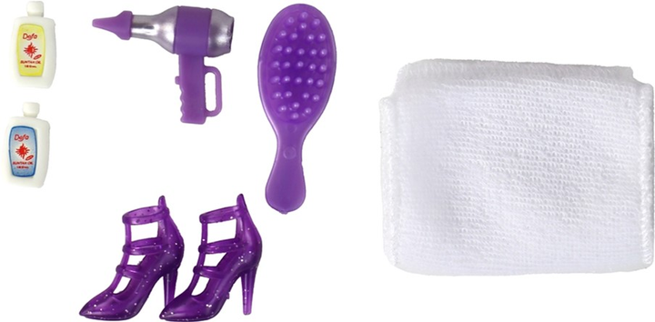 Лялька з аксесуарами LEAN Toys Purple Ванна кімната 30 см (5905515352536) - зображення 3