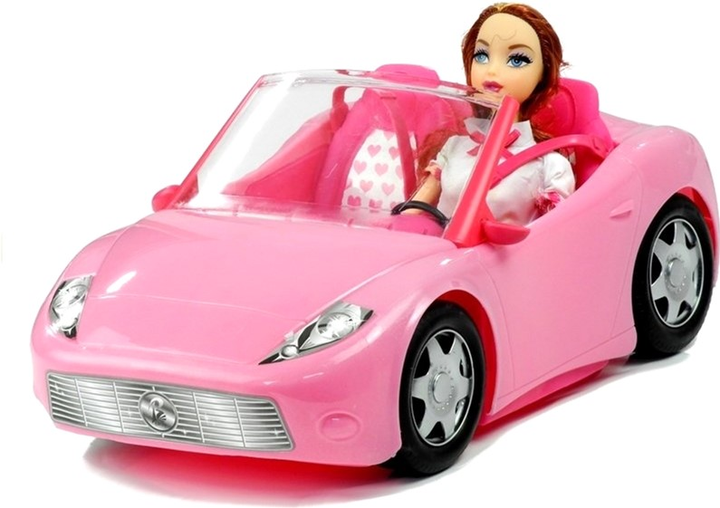 Лялька LEAN Toys з рожевим кабріолетом (5902808153955) - зображення 3