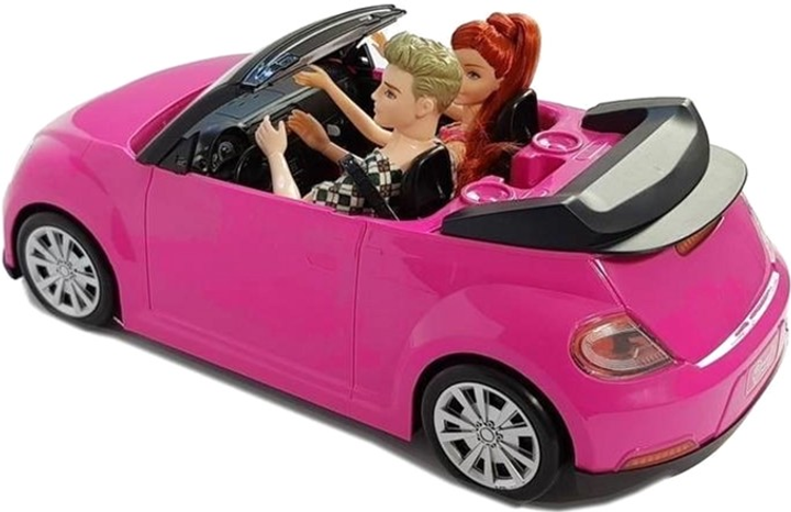 Zestaw lalek LEAN Toys z różowym samochodem 28 cm (5905323219977) - obraz 4
