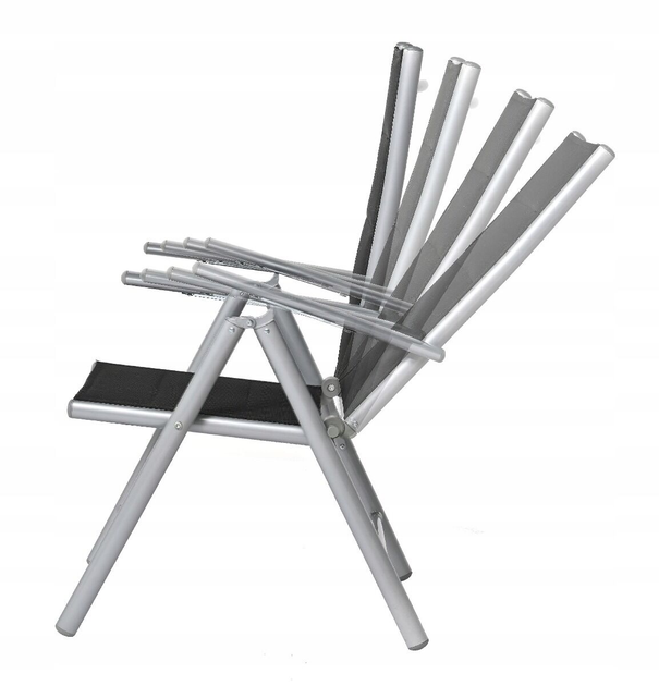 Zestaw krzeseł ogrodowych OTE Lungo 55 x 67 x 104 cm 2 szt Czarne (5908221436637) - obraz 11