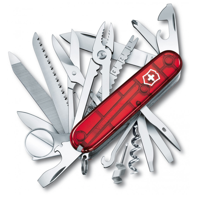 Ніж Victorinox Swisschamp Transparent Red (1.6795.T) - зображення 1