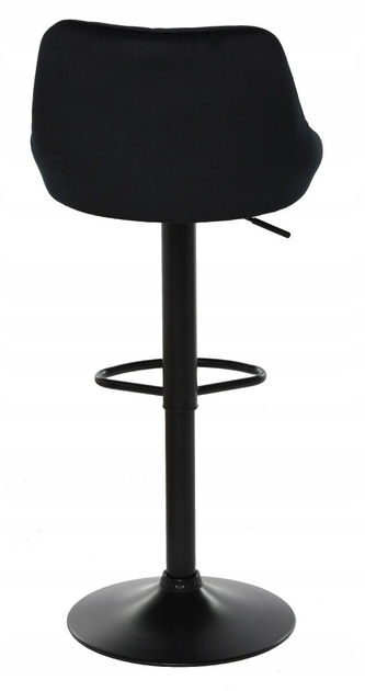Барний стілець OTE Omega-G Velvet зі спинкою 50.5 x 46.5 x 82.5 - 103 см Чорний (5908221410033) - зображення 4