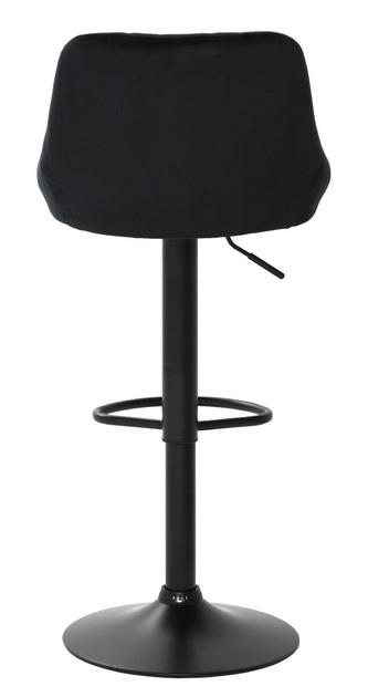 Барний стілець OTE Omega Velvet зі спинкою 50.5 x 46.5 x 82.5 - 103 см Чорний (5908221408672) - зображення 5