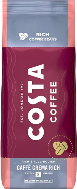 Kawa ziarnista Costa Coffee Crema Rich 1 kg (KIHCFFKZI0007) - obraz 1