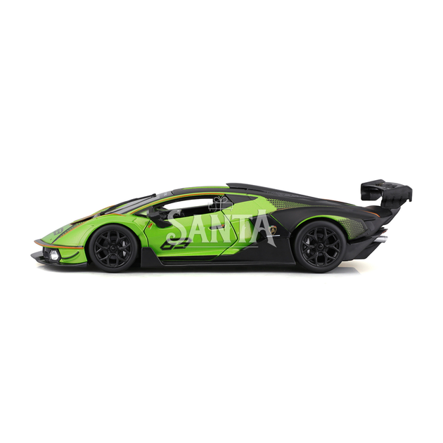 Машинка металлическая LAMBORGHINI ESSENZA SCV12 Bburago Ламборгини 1:24 зеленая 20*9*6см (18-28017) - изображение 4