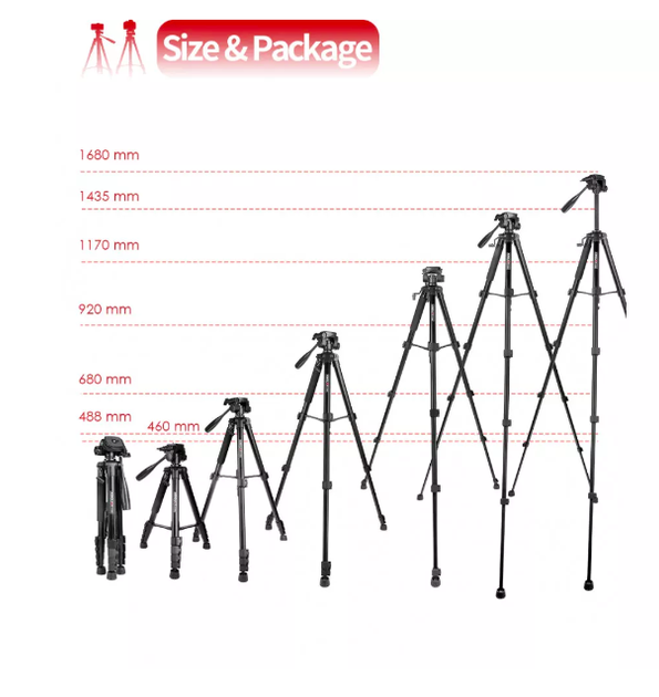 Штатив Tripod Stand Multifunctional 1.68m KingJoy VT-990S - Фото 6 Штатив Tripod Stand Multifunctional 1.68m KingJoy VT-990S - зображення 6