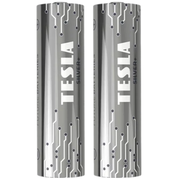 Батарейка Tesla Silver+ AA (LR06) 1.5V (Alkaline) (2 шт.) - Фото 1 Батарейка Tesla Silver+ AA (LR06) 1.5V (Alkaline) (2 шт.) - изображение 1