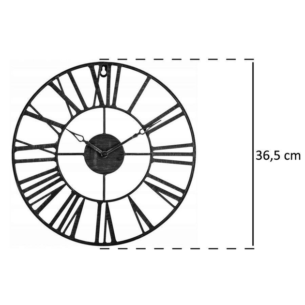 Zegar ścienny Atmosphera z cyframi rzymskimi 37 cm Czarny (3560238323656) - obraz 3