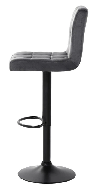 Барний стілець OTE Kappa Velvet 42 x 37 x 116 см Сірий (5908221408665) - зображення 6