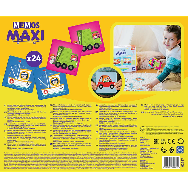 Настольная игра "Мемос MAXI Транспорт" Trefl (5900511022674) - изображение 3