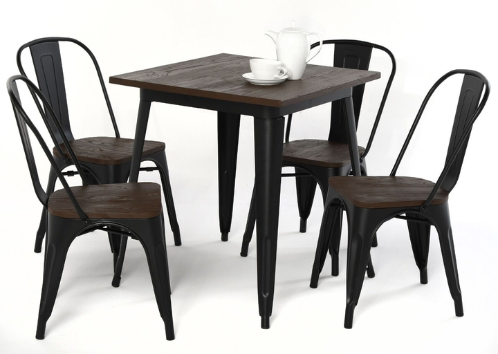 Stół OTE Altea loft metal + drewno 70 x 70 x 77.5 cm (5908221407910) - obraz 9