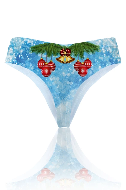 Трусики-стрінги TOTALFIT XP2K10-P7 Christmas Baby XS Блакитний - зображення 2