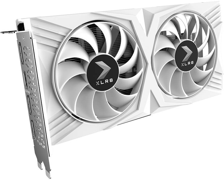 Відеокарта PNY PCI-Ex GeForce RTX 4060 OC XLR8 VERTO DF White Edition 8GB GDDR6 (128bit) (1 x HDMI, 3 x DisplayPort) (VCG40608DFWXPB1-O) - зображення 2